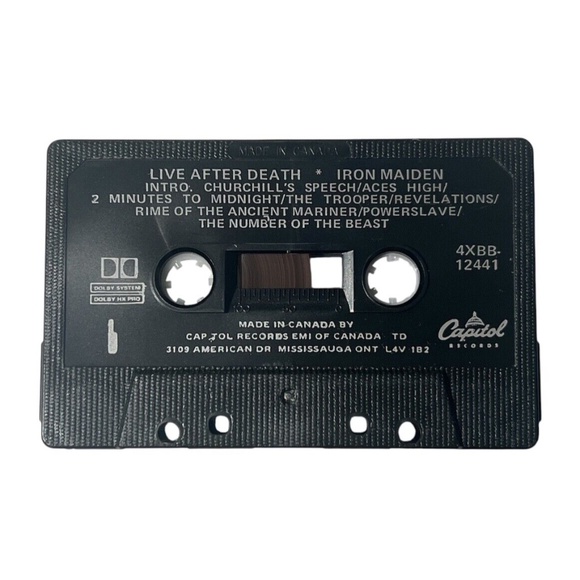 Vintage Iron Maiden 1985 Life After Death Double Cassette Made In Canada - Picture 4 of 8